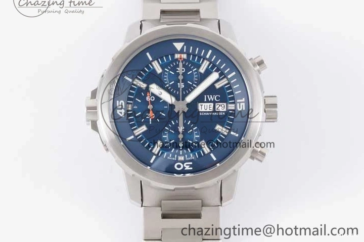 MIROTIME 0105 Aquatimer Chrono SS V6SF 1:1 Best Edition Blue Dial on SS Bracelet A Modern 7032